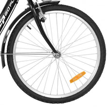 Load image into Gallery viewer, 26" Seat Height Adjustable Single Speed 3-wheel Tricycle with Bell-Black