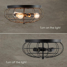 Load image into Gallery viewer, Semi Flush Mount Ceiling Light with Industrial Retro Design
