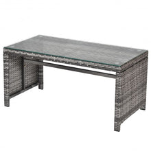 Load image into Gallery viewer, 4PCS Patio Rattan Furniture Set-Turquoise