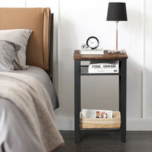 Load image into Gallery viewer, 3-Tier Industrial Tall Nightstand Side End Telephone Table