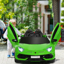Load image into Gallery viewer, 12 V Licensed Lamborghini SVJ RC Kids Ride On Car with Trunk and Music-Green