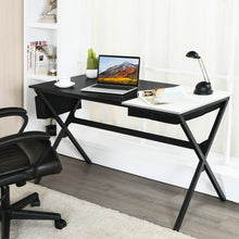 Load image into Gallery viewer, Writing Study Computer Desk with Drawer and Storage Bag-Black