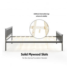 Load image into Gallery viewer, Queen Wood Platform Bed with Headboard