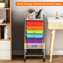 Load image into Gallery viewer, 6 Drawers Rolling Storage Cart Organizer-Multicolor