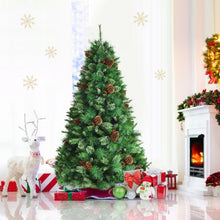 Load image into Gallery viewer, 6 Feet Unlit Hinged PVC Artificial Christmas Pine Tree with Red Berries