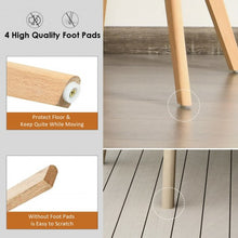 Load image into Gallery viewer, 2Pcs Modern Dining Chair Set with Wood Legs and Fabric Cushion Seat