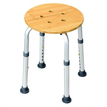 Load image into Gallery viewer, Slip-Resistant Rubber Tip Bamboo Bath Seat Shower Chair