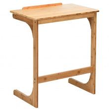 Load image into Gallery viewer, Adjustable C-Shape Couch End Table wth Tilting Top-Natural