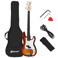 Load image into Gallery viewer, Electric Bass Pick Amp Cord Guitar with Bag Strap-Red
