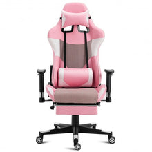 Load image into Gallery viewer, Pink High Back Gaming Racing Chair with Lumbar Support