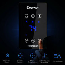 Load image into Gallery viewer, 1500W Portable Oscillating Space Heater with Remote Control-Black