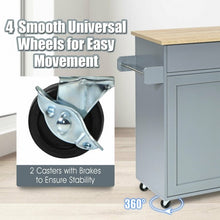 Load image into Gallery viewer, Rolling Kitchen Island Cart with Towel and Spice Rack-Gray