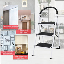 Load image into Gallery viewer, Heavy Duty Industrial Lightweight Folding Stool 3 Step Ladder