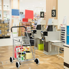 Load image into Gallery viewer, Portable Folding Shopping Cart Utility for Grocery Laundry-Silver