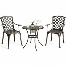 Load image into Gallery viewer, Outdoor Aluminum Dining Set of 2 Patio Bistro Chairs
