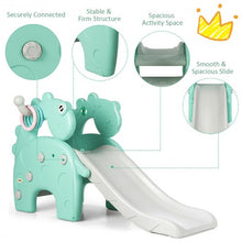 Load image into Gallery viewer, 3in1 Toddler Climber Slide Set w/Toss Toy & Basketball Hoop Indoor &Outdoor-Gray