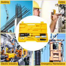 Load image into Gallery viewer, 16 Ton Cable Lug Hydraulic Wire Terminal Crimper with Dies