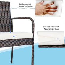 Load image into Gallery viewer, 4 PCS Outdoor Patio Rattan Dining Chairs Cushioned Sofa