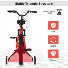 Load image into Gallery viewer, 16" Kids Bike Toddlers Adjustable Freestyle Bicycle with Training Wheels-Red