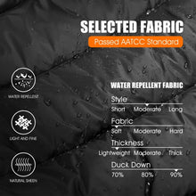 Load image into Gallery viewer, Electric USB Men’s Down Heated Jacket Thermal Stand Collar Coat-Black-XXXL