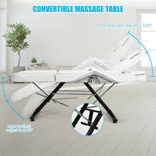 Load image into Gallery viewer, Massage Tattoo Facial Beauty Spa Salon Chair with Stool-White
