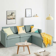 Load image into Gallery viewer, Convertible L-Shaped Sectional Sofa Couch with Reversible Chaise-Green