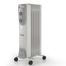 Load image into Gallery viewer, 1500W Portable Oil-Filled Radiator Heater w/Adjustable Thermostat