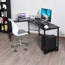 Load image into Gallery viewer, L Shaped Desk Corner Computer Desk PC Laptop Gaming Table Workstation-Black
