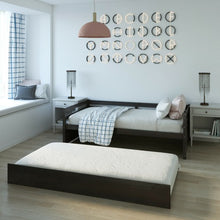 Load image into Gallery viewer, Twin Size Wooden Slat Trundle Platform-Espresso