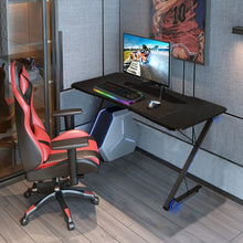 Load image into Gallery viewer, Z Shape Gaming Desk w/ LED Lights