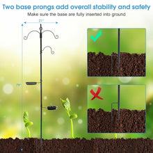 Load image into Gallery viewer, Wild Bird Feeder Planter Hanger with Mesh Tray and Bird Bath