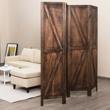 Load image into Gallery viewer, 4 Panels Folding Wooden Room Divider-Brown