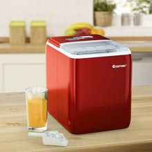 Load image into Gallery viewer, 44 lbs Portable Countertop Ice Maker Machine with Scoop-Red