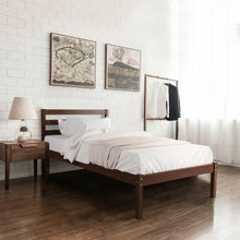 Load image into Gallery viewer, Twin Size Wood Platform Bed Frame with Headboard