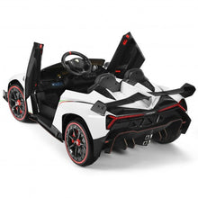 Load image into Gallery viewer, 12V 2-Seater Licensed Lamborghini Kids Ride On Car w/ RC & Swing Function-White