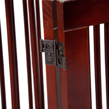Load image into Gallery viewer, 4 Panels Folding Freestanding Wood Pet Dog Safety Gate-24"