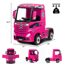 Load image into Gallery viewer, 12 V Mercedes Benz Actros Electric Kids Ride on Truck with Remote Control & MP3
