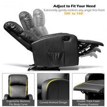 Load image into Gallery viewer, PU Leather Padded Seat Massage Recliner Chair