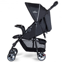 Load image into Gallery viewer, 5-Point Safety System Foldable Lightweight Baby Stroller-Black