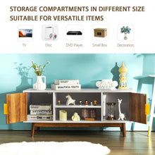 Load image into Gallery viewer, TV Stand Entertainment Media Console with 2 Storage Cabinets and Open Shelves