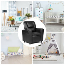 Load image into Gallery viewer, Kids Recliner Armchair Sofa-Black