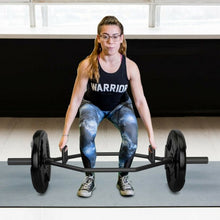 Load image into Gallery viewer, 56" Olympic Hexagon Deadlift Trap Bar with Folding Grips Powerlifting-Black