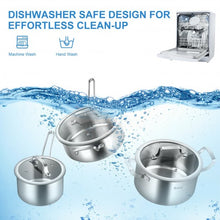 Load image into Gallery viewer, 6 Piece Stainless Steel Cookware Set Nonstick Pot