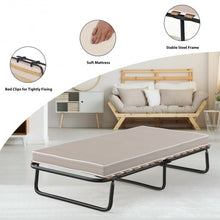 Load image into Gallery viewer, Folding Bed with Memory Foam Mattress Metal Guest Sleeper Made in Italy