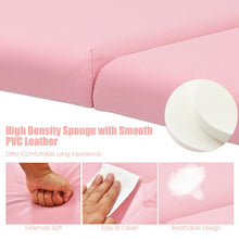 Load image into Gallery viewer, 84'' L Portable Adjustable Massage Bed with Carry Case for Facial Salon Spa -Pink