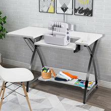 Load image into Gallery viewer, Sewing Craft Table Computer Desk with Adjustable Platform