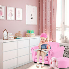 Load image into Gallery viewer, Kids Single Armrest Couch Sofa with Ottoman