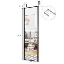 Load image into Gallery viewer, Full Length Metal Door Mirror with Adjustable Hook-Black