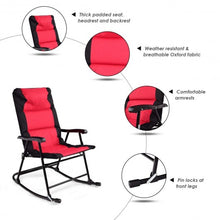 Load image into Gallery viewer, 3 pcs Outdoor Folding Rocking Chair Table Set