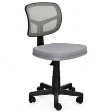 Load image into Gallery viewer, Armless Computer Chair w/Height Adjustment & Breathable Mesh - Home Office-Gray